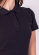 Футболка поло женская TvoePolo однотонная XXL Черное (5715-01xxl) - изображение 2