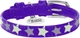 Ошейник для собак кожаный Collar WAUDOG Glamour с QR паспортом, узор "Звёздочка", светящийся/светоотражающий, XS, Ш 12 мм, Дл 19-25 см (35839) - изображение 2