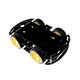 Шасі робота 4WD комплект чорна для Arduino - зображення 1