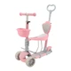Самокат трехколесный 6 в 1 Scooter Pastel 2021 с бортиком и родительской ручкой лиловый - изображение 2