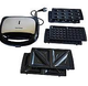 Мультимейкер 4-в-1 Rainberg RB-5408 2200W Black/Silver гриль сендвичница вафельница орешница - изображение 2