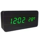 Часы настольные WOODEN CLOCK 1299 Black/green - изображение 1