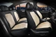 Накидки на сиденья авто 3D ELEGANT MODENA 700 134 бежевые (алькантара + эко-кожа) ПОЛЬША - изображение 1