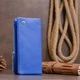 Вертикальный кошелек на кнопке унисекс ST Leather 19205 Синий - изображение 8