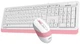 Комплект проводной A4Tech F1010 Pink/White (4711421947367) - изображение 3