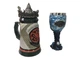 Подарочный набор Готика Кружка Game Of Thrones House Targaryen Fire And Blood Игра Престолов и Бокал 650/200 мл - изображение 1