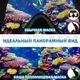 Повнолицева снорклінг маска панорамна на все обличчя - для плавання купання пірнання - окуляри мономаска на все обличчя з трубкою і клапаном + кріплення під екшн камеру для підводної зйомки Aqua B II Розмір L/XL Синя (WS 003 s51458-1) - зображення 6