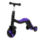Самокат 3в1 JT 30304 Best Scooter, самокат-велобіг-велосипед, ФІОЛЕТОВИЙ, світло, 8 мелодій, колеса PU, переднє колесо d=20 см, задні d=11 см - зображення 5