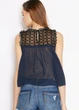 Топ Mango XS Темно-синий 63018806_ч.круж_12 - изображение 2