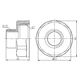 Перехід SD Forte 1"х1/2" ВЗ SF3602515 - зображення 2