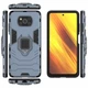 Чехол Iron Ring для Xiaomi Poco X3 / X3 Pro бампер противоударный с подставкой&nbsp;Dark-Blue - изображение 5