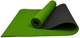 Коврик для йоги и фитнеса EasyFit TPE+TC 183х61см толщина 6мм двухслойный зеленый-черный - изображение 1