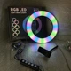 Кольцевая лампа с держателем для смартфона Soft Ring Light MJ 20 RGB для TikTok и Instagram, блогеров - изображение 1