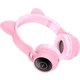 Беспроводные Bluetooth наушники HOCO Cheerful Cat Ear W27 с микрофоном и LED RGB подсветкой Кошачьи Ушки Pink (W27P) - изображение 3