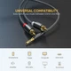 Аудіо кабель Ugreen Hi-Fi AUX jack 3.5 mm - 2xRCA 1 метр Black нейлон - зображення 6