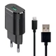 Мережевий зарядний пристрій Grand-X (1xUSB 2.1А) Black (CH-17BL) + кабель Lightning - зображення 1