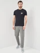 Футболка хлопковая длинная мужская Tommy Hilfiger 10576.3 S Темно-синяя - изображение 3