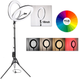 Кольцевая селфи лампа цветная 45 см 16 цветов RGB LED SOFT RING LIGHT MJ45 - изображение 4