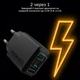 Мережевий зарядний пристрій Promate BiPlug 12 Вт 2 USB Black (biplug.black) - зображення 2