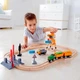 Игрушечная железная дорога Hape деревянная с краном 34 эл. (E3732) - изображение 6
