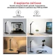 Настольная лампа Promate AuraLight-1 10W 500lm Black с беспроводной зарядкой и USB (auralight-1.black) - изображение 3