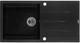 Кухонная мойка гранит GRANADO Mora black GR2601 + сифон одинарный для кухонной мойки Nova - изображение 1