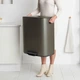 Відро для сміття Brabantia з педаллю BO PEDAL BIN 2х30 л Платинове (211546) - зображення 4