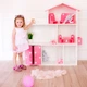 Кукольный домик KiddyRoom 3 этажа Белый с розовым - изображение 1
