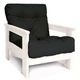 Кресло из дерева бук Mexico Вудман белый/графитовый - изображение 1