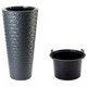 Горшок для цветов Form-Plastic Diament Slim-30 антрацит со вставкой (2930-014) - изображение 2