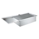GROHE Мийка для кухні 1160 x 520 мм, 1 чаша, матова, в рівень зі стільницею (31582SD0) - изображение 9