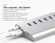 USB-хаб Blueendless H701U3 USB 3.0 7 портів з блоком живлення hub концентратор - зображення 4