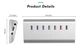 USB-хаб Blueendless H4013U3 USB 3.0 7 портів з блоком живлення hub концентратор - зображення 12