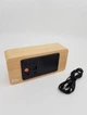 Настольные часы-будильник LED цифровые от USB с термометром Wooden 862 Желто-красный (100019) - изображение 4
