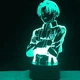 Настольный светильник-ночник Леви Аккерман Атака на Титанов настольная 3D Лампа 16 Цветов USB (12506) - изображение 3