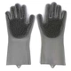 Силиконовые многофункциональные перчатки для мытья и чистки Magic Silicone Gloves Серые - изображение 2