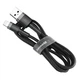 Дата кабель Baseus Cafule Lightning Cable 1.5A (2m) (CALKLF-C) Сірий / Чорний - зображення 3