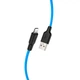 Кабель зарядки HOCO X21 Plus (2.4A) (1M) та синхронізації для Apple Lightning to USB для iOS пристроїв iPhone Синій - изображение 3