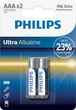 Батарейка Philips Ultra Alkaline AAA BLI 2 (LR03E2B/10) - зображення 1