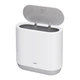 Ведро для мусора MBM HOME узкое BP-14 WHITE/GRAY пластиковое белое/серое - изображение 1
