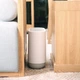 Ведро для мусора MBM HOME узкое BP-14 WHITE/GRAY пластиковое белое/серое - изображение 3