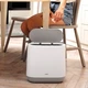 Ведро для мусора MBM HOME узкое BP-14 WHITE/GRAY пластиковое белое/серое - изображение 2