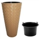 Горшок для цветов Form-Plastic Маката Slim-30 латте со вставкой (2830-002) - изображение 2