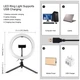 Кольцевая USB LED лампа Puluz PKT3082B 10" + настольный штатив - изображение 5