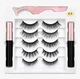 Набір 5 пар накладні магнітні вії + 2 шт підводка + пінцет Magnetic lashes 5 магнітів - зображення 1