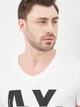 Футболка хлопковая длинная мужская Armani Exchange 10598.2 S Белая - изображение 4