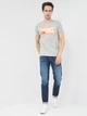 Футболка хлопковая длинная мужская Tommy Jeans 10639.2 S Серая - изображение 3