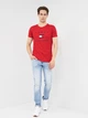 Футболка хлопковая длинная мужская Tommy Hilfiger 10641.3 XL Красная - изображение 3