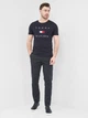 Футболка хлопковая длинная мужская Tommy Hilfiger 10641.4 S Темно-синяя - изображение 3