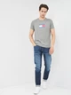 Футболка хлопковая длинная мужская Tommy Jeans 10643.3 L Серая - изображение 3